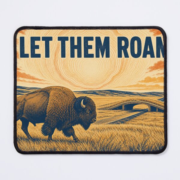 Item preview, Let Them Roam Bison Corridor Poster designed and sold by VerdantStudio.