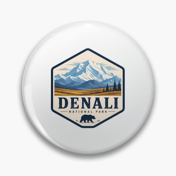 Item preview, Denali National Park Vintage Hiking Travel Badge designed and sold by TravelersGems.