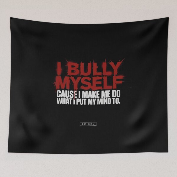 Item preview, I Bully Myself - Red Dripping Spray Eminem Quote designed and sold by Enea Kelo.