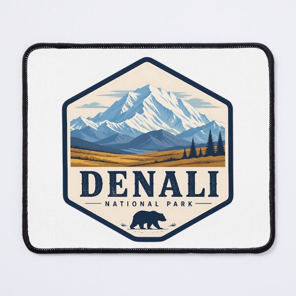 Item preview, Denali National Park Vintage Hiking Travel Badge designed and sold by TravelersGems.