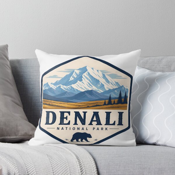 Item preview, Denali National Park Vintage Hiking Travel Badge designed and sold by TravelersGems.