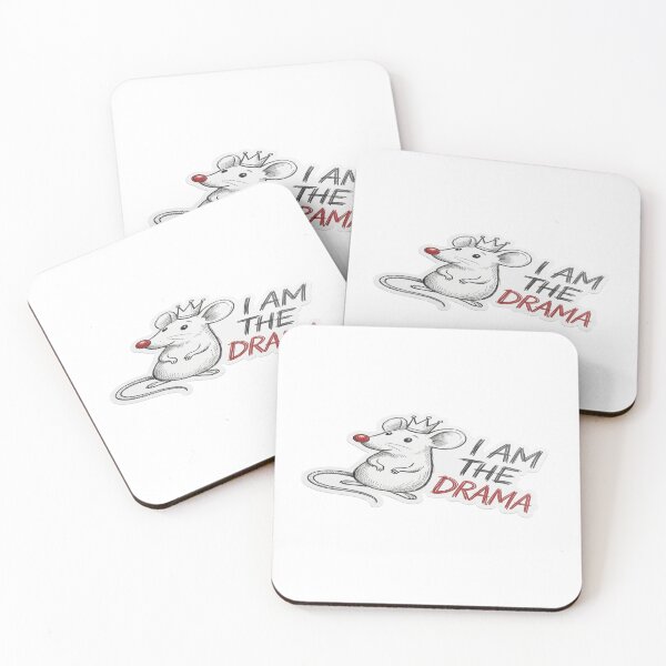 Item preview, I AM THE DRAMA Rat Sticker - Crown Rat King designed and sold by HealingEraInk.