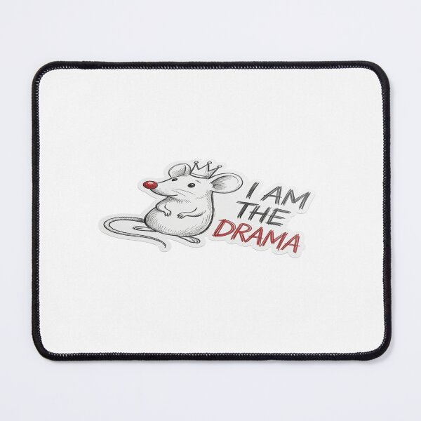 Item preview, I AM THE DRAMA Rat Sticker - Crown Rat King designed and sold by HealingEraInk.