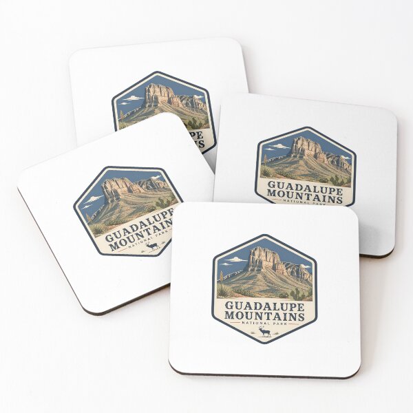 Item preview, Guadalupe Mountains National Park Vintage Hiking Travel Badge designed and sold by TravelersGems.