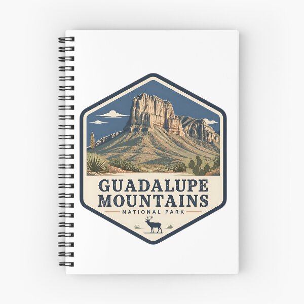 Item preview, Guadalupe Mountains National Park Vintage Hiking Travel Badge designed and sold by TravelersGems.