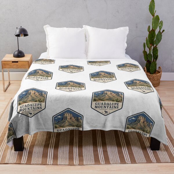 Item preview, Guadalupe Mountains National Park Vintage Hiking Travel Badge designed and sold by TravelersGems.