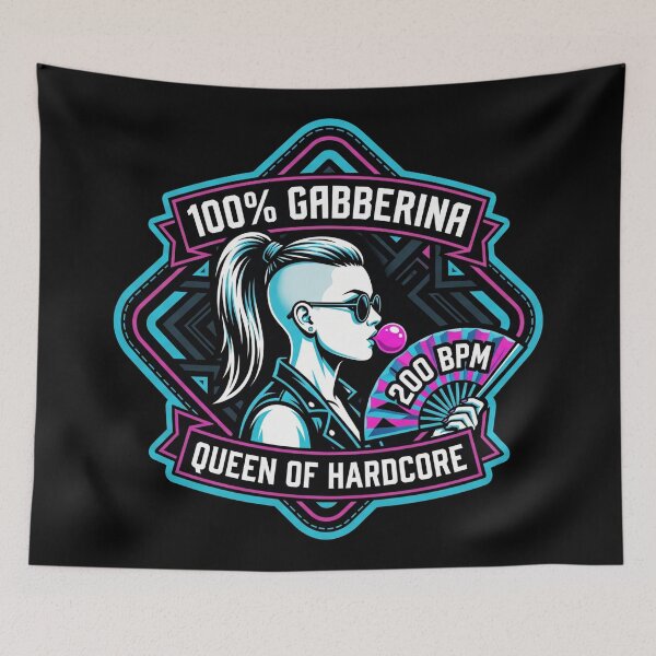 Aperçu de l'œuvre 100% Gabberina Queen of Hardcore Uptempo 200 BPM créée et vendue par SPAZE-Typo.