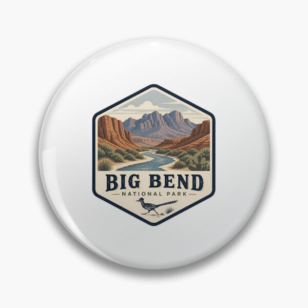 Item preview, Big Bend National Park Vintage Hiking Travel Badge designed and sold by TravelersGems.