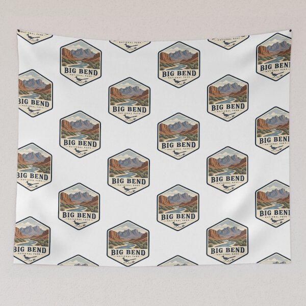 Item preview, Big Bend National Park Vintage Hiking Travel Badge designed and sold by TravelersGems.