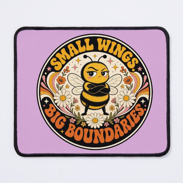 Item preview, Small Wings Big Boundaries - Sassy Retro Bee designed and sold by Graphic Vibe Designs.