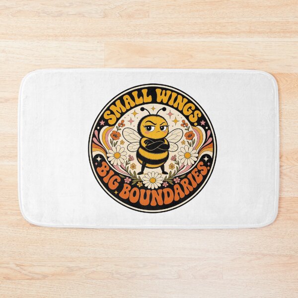Item preview, Small Wings Big Boundaries - Sassy Retro Bee designed and sold by Graphic Vibe Designs.
