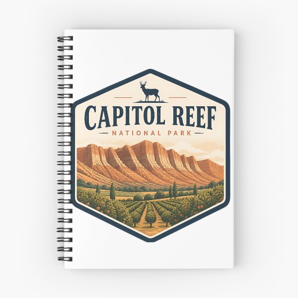 Item preview, Capitol Reef National Park Vintage Hiking Travel Badge designed and sold by TravelersGems.