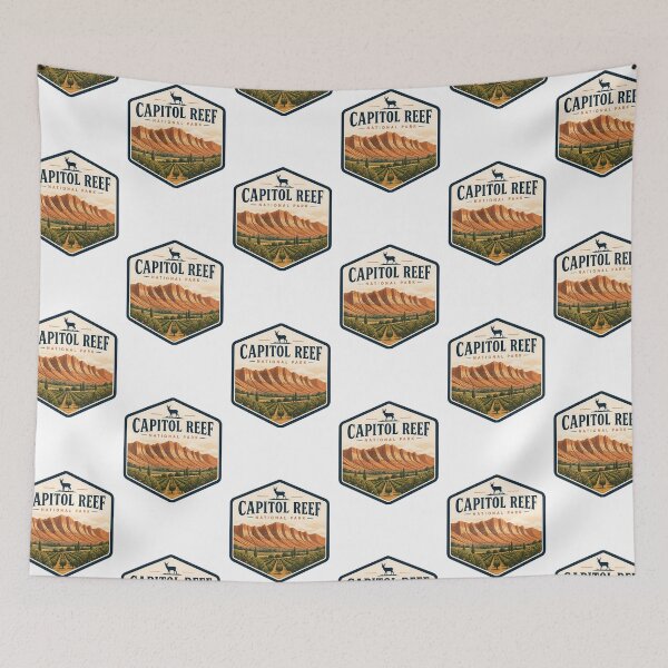 Item preview, Capitol Reef National Park Vintage Hiking Travel Badge designed and sold by TravelersGems.