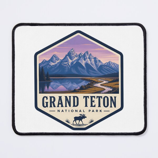 Item preview, Grand Teton National Park Vintage Hiking Travel Badge designed and sold by TravelersGems.