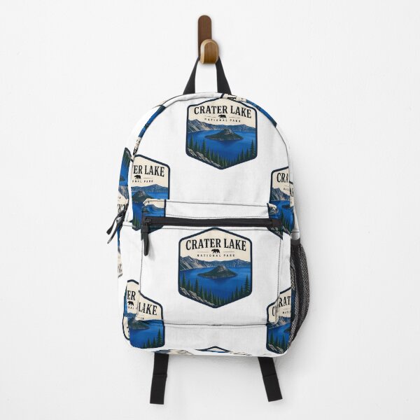 Item preview, Crater Lake National Park Vintage Hiking Travel Badge designed and sold by TravelersGems.