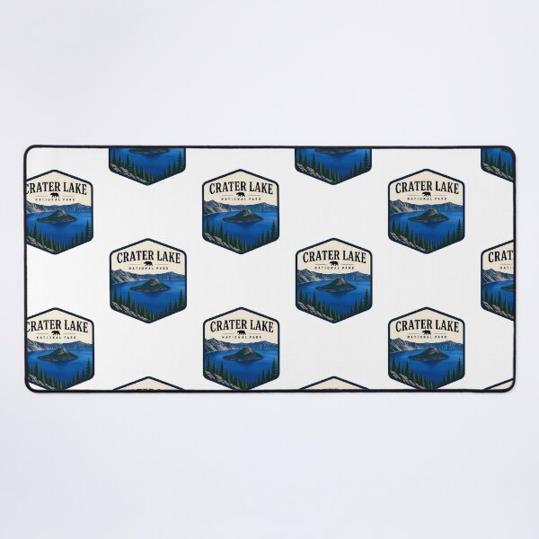 Item preview, Crater Lake National Park Vintage Hiking Travel Badge designed and sold by TravelersGems.