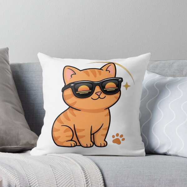 Item preview, Cool Cat with Sunglasses - Summer Vibes Orange Tabby Sticker designed and sold by MoonSoul Studio.