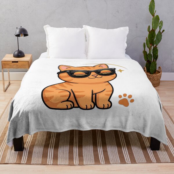 Item preview, Cool Cat with Sunglasses - Summer Vibes Orange Tabby Sticker designed and sold by MoonSoul Studio.