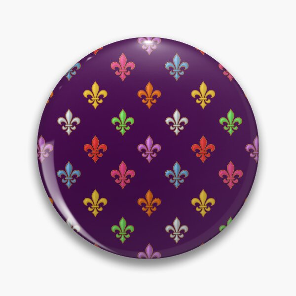 Item preview, Multicolored Tiny Fleur-de-lis Pattern Design - Purple  designed and sold by PatternTitan.