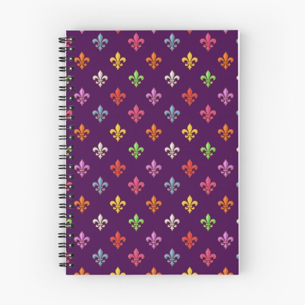 Item preview, Multicolored Tiny Fleur-de-lis Pattern Design - Purple  designed and sold by PatternTitan.