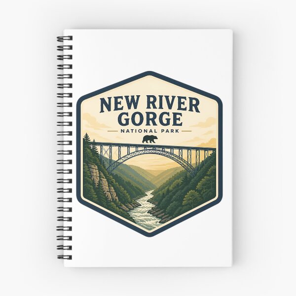 Item preview, New River Gorge National Park Vintage Travel Badge designed and sold by TravelersGems.