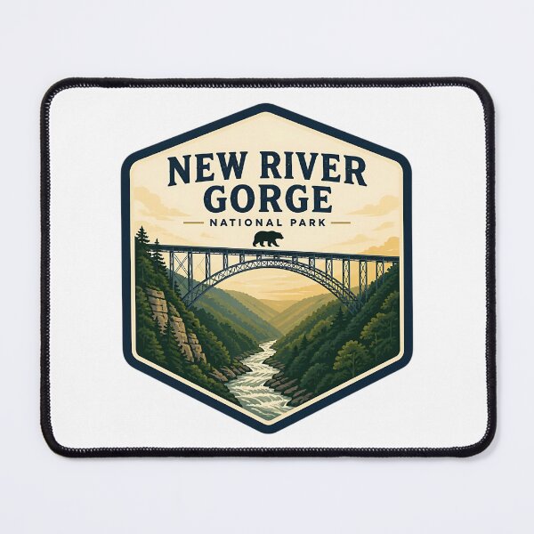 Item preview, New River Gorge National Park Vintage Travel Badge designed and sold by TravelersGems.
