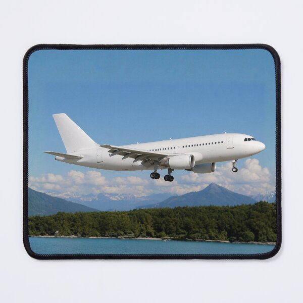Item preview, Wide-Body Twin-Engine Airliner Landing Over Coastal Landscape designed and sold by EMaviation_.