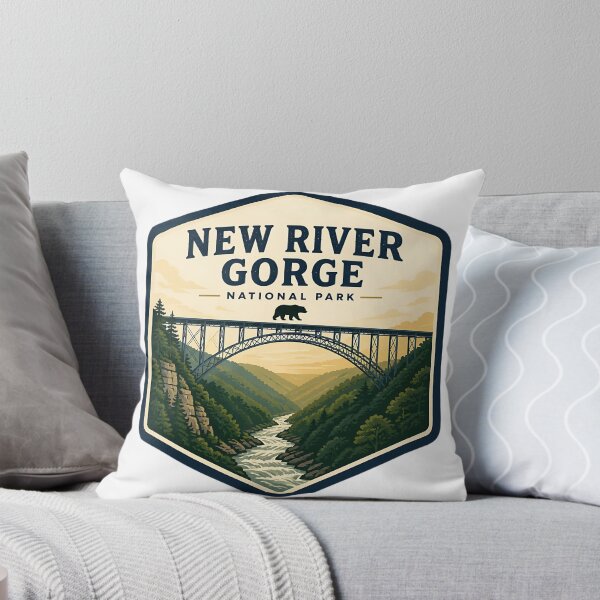 Item preview, New River Gorge National Park Vintage Travel Badge designed and sold by TravelersGems.
