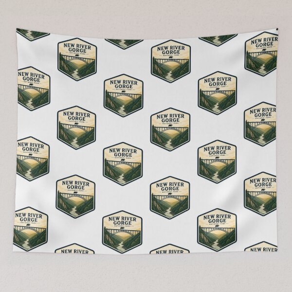 Item preview, New River Gorge National Park Vintage Travel Badge designed and sold by TravelersGems.