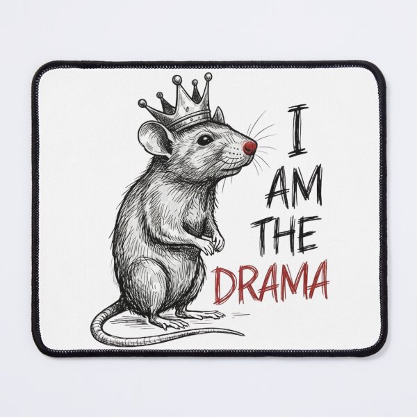 Item preview, I AM THE DRAMA Rat Shirt - Crowned Rat King designed and sold by HealingEraInk.