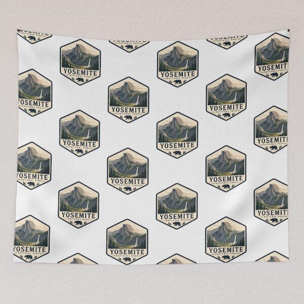 Item preview, Yosemite National Park Vintage Hiking Travel Badge designed and sold by TravelersGems.