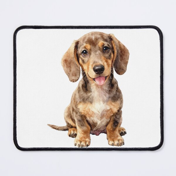 Item preview, Dachshund puppy chocolate and cream designed and sold by WildArtIT.