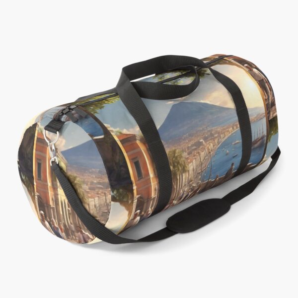 Item preview, Naples Italy Coastal Promenade Watercolor Landscape Art designed and sold by UmSkelig834.