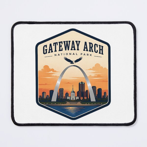 Item preview, Gateway Arch National Park Vintage Travel Badge designed and sold by TravelersGems.