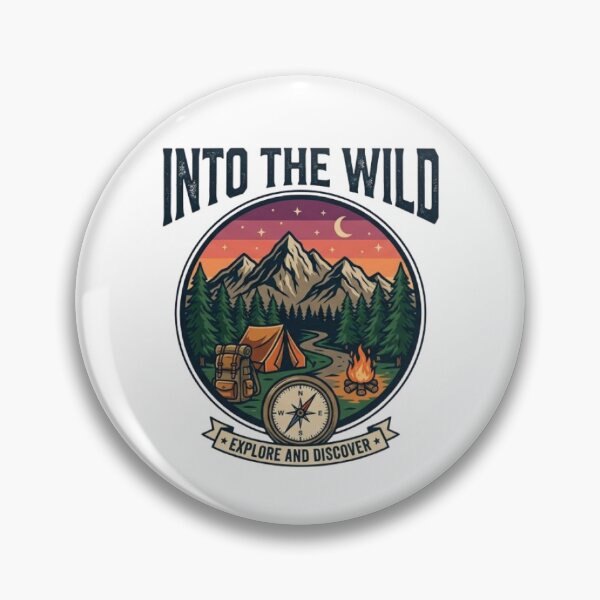 Item preview, Into The Wild Adventure T-Shirt | Vintage Camping Typography | Mountain Explorer Graphic Tee designed and sold by Faisal  Shah.