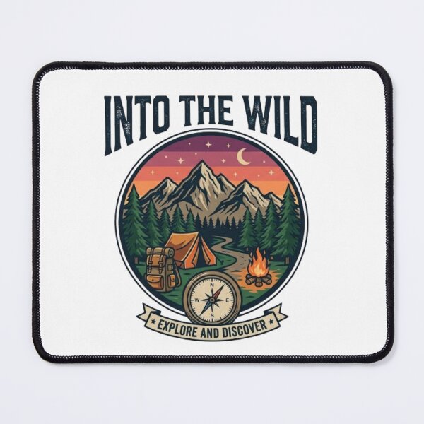 Item preview, Into The Wild Adventure T-Shirt | Vintage Camping Typography | Mountain Explorer Graphic Tee designed and sold by Faisal  Shah.