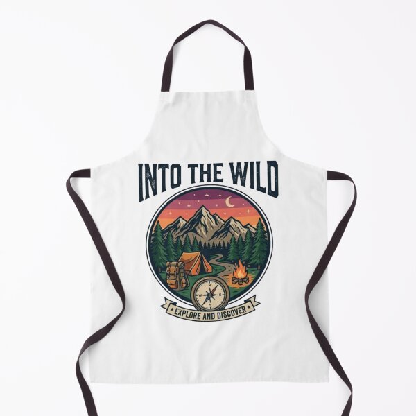 Item preview, Into The Wild Adventure T-Shirt | Vintage Camping Typography | Mountain Explorer Graphic Tee designed and sold by Faisal Shah.