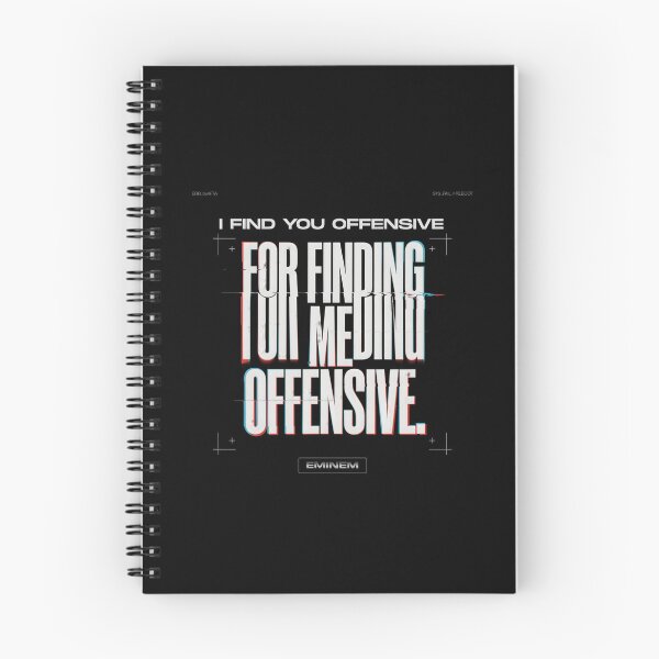 Item preview, I Find You Offensive - Eminem 3D Glitch Typography designed and sold by Enea Kelo.