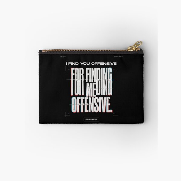 Item preview, I Find You Offensive - Eminem 3D Glitch Typography designed and sold by Enea Kelo.