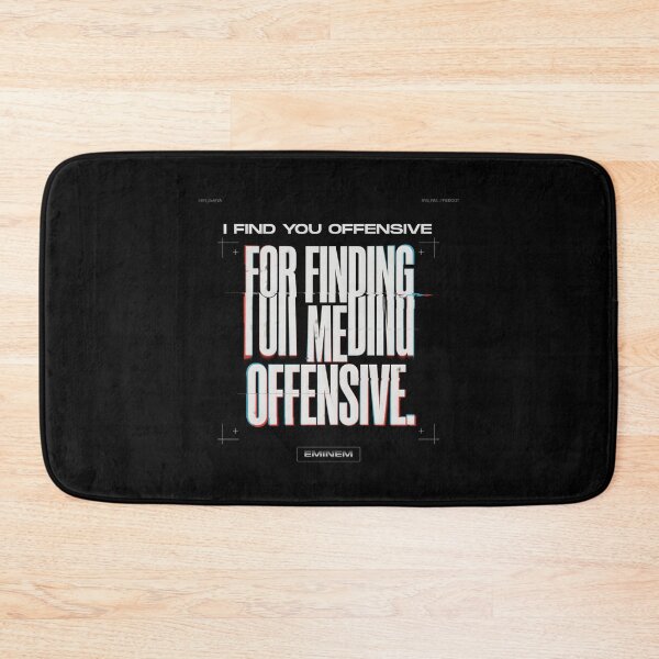 Item preview, I Find You Offensive - Eminem 3D Glitch Typography designed and sold by Enea Kelo.