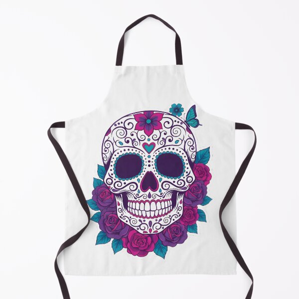 Item preview, Sugar Skull With Roses And Butterfly designed and sold by Linework Studio.