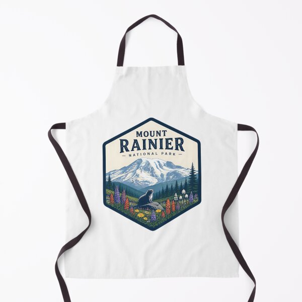 Item preview, Mount Rainier National Park Vintage Hiking Travel Badge designed and sold by TravelersGems.