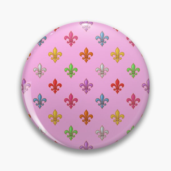 Item preview, Multicolored Tiny Fleur-de-lis Pattern Design - Pink  designed and sold by PatternTitan.