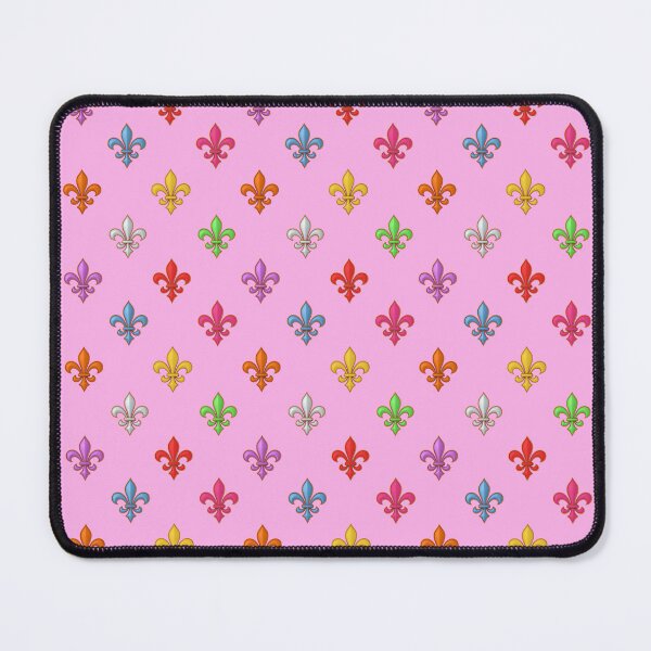 Item preview, Multicolored Tiny Fleur-de-lis Pattern Design - Pink designed and sold by PatternTitan.