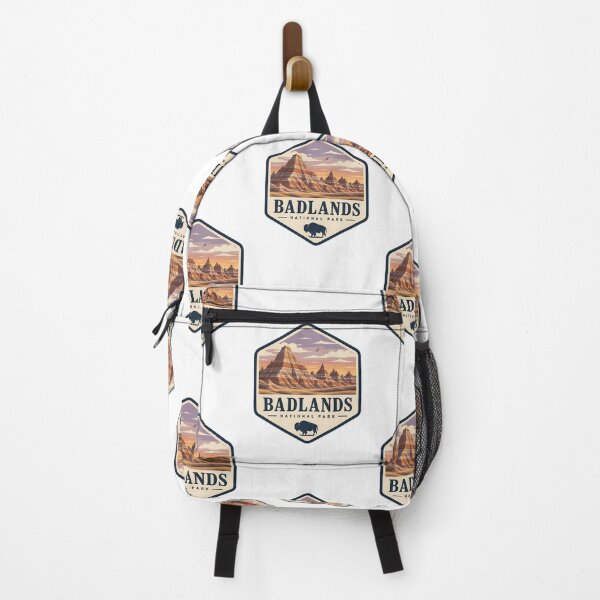 Item preview, Badlands National Park Vintage Hiking Travel Badge designed and sold by TravelersGems.