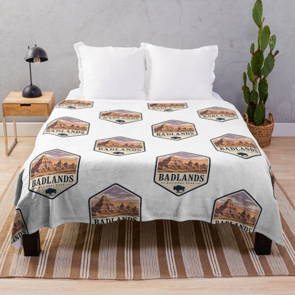 Item preview, Badlands National Park Vintage Hiking Travel Badge designed and sold by TravelersGems.