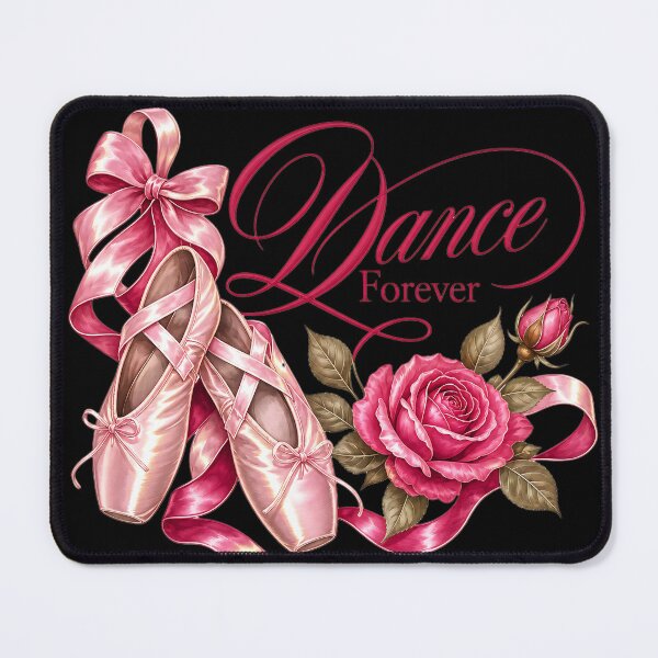 Item preview, Dance Forever Ballatore Ballet Shoes with Pink Roses | Feminine Ballerina Aesthetic designed and sold by QuirkyCloud Designs.
