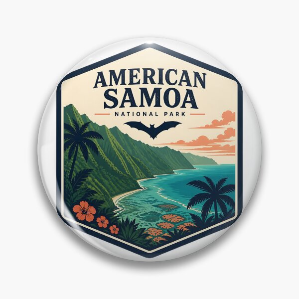 Item preview, National Park of American Samoa Vintage Travel Badge designed and sold by TravelersGems.