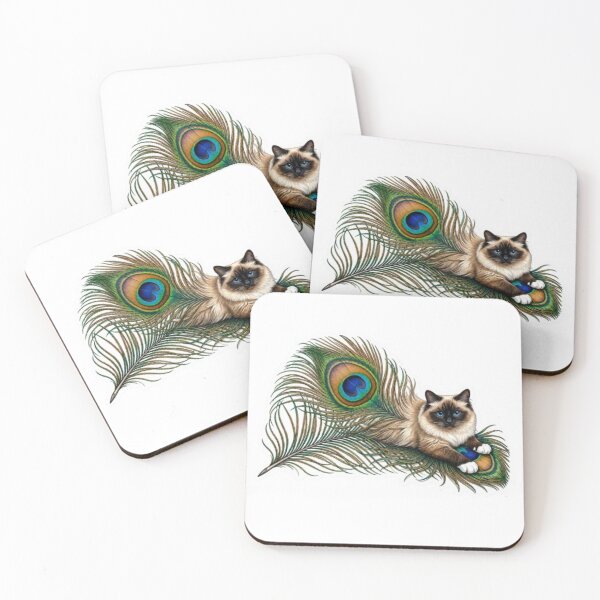 Item preview, Birman Cat Peacock Feather designed and sold by PrintforDesign.