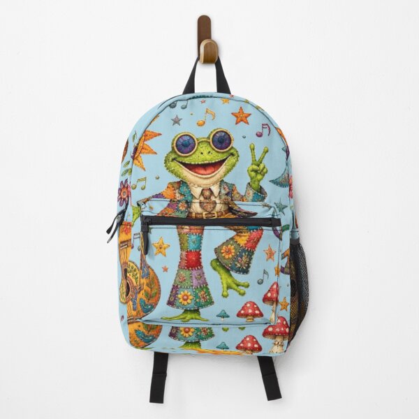 Item preview, Frog Hippie Patchwork Dance Peace and Music designed and sold by Natalia-Vlad.